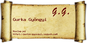 Gurka Gyöngyi névjegykártya