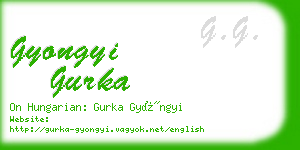 gyongyi gurka business card